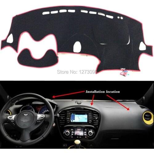 For 2011-2017 2018 Nissan Juke Anti-UV Dashboard Cover Mats Non-Slip Dash Mat Dashmat Black Carpet Cover Car Styling Accesssory