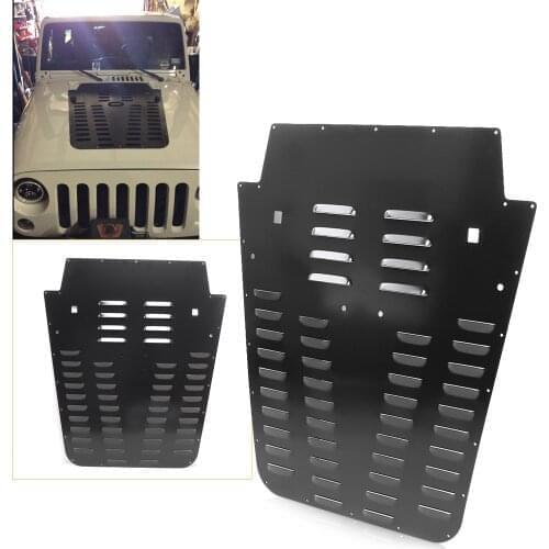 Car Engine Hood Louver Cover For Jeep Wrangler JK 2013 2014 2015 2016 2017 2018 CNC Aluminum Black/Silver/Red