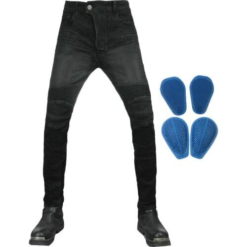 Volero Summer Motorcycle Riding Pants High Quality Mesh Breath Jeans Double Knee Protectors Bags Can Insert Longer Gear Trousers