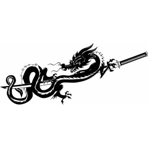 Personality Dragon Samurai Symbol Auto Sticker PVCCustomizable Colors Cars Decal Suitable for All Kinds of Cars Motorcycle
