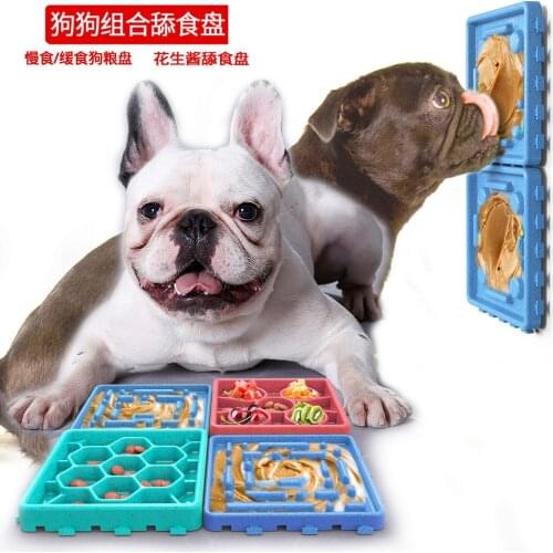 Dogs Slow Food Bowls New Pet Dog Feeding Food Bowl Silicone Dog Feeding Lick Pad Dog Slow Feeders Treat Dispensing