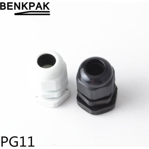 5pcs PG11 Nylon Cable Glands Waterproof Level 5-10mm Cable Joint