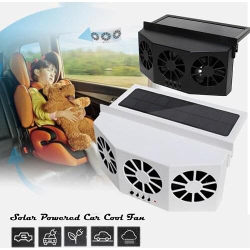 New Solar Powered Car Cooler Window Radiator Exhaust Fan Auto Air Vent Radiator Fan Ventilation Radiator Cooling System for Car
