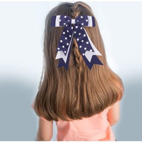 Oaoleer 2021 New Swallowtail Ribbon Bow Clip Girls hair bows Boutique Hair Clip Headware Kids Hair Accessories