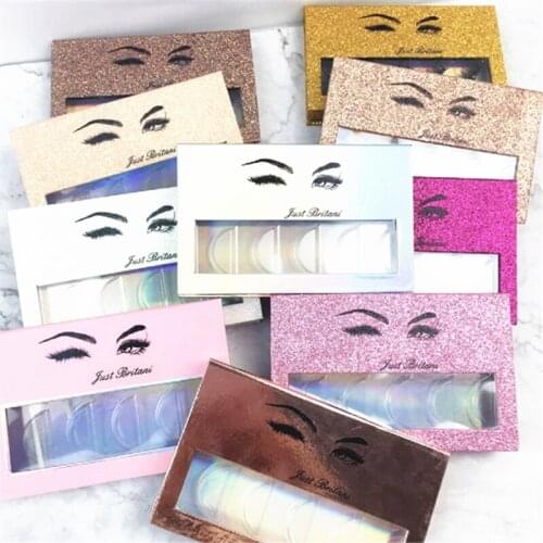 Lash Book Wholesale Square False Eyelash Packaging Box Fake 3d Mink eyelashes Boxes Faux Cils lash strip Case Empty print logo