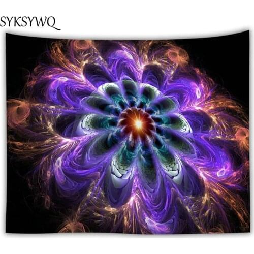 Psychedelic tapestry Indian mandala wall hanging lapacz snow drop shipping decorative wall rugs