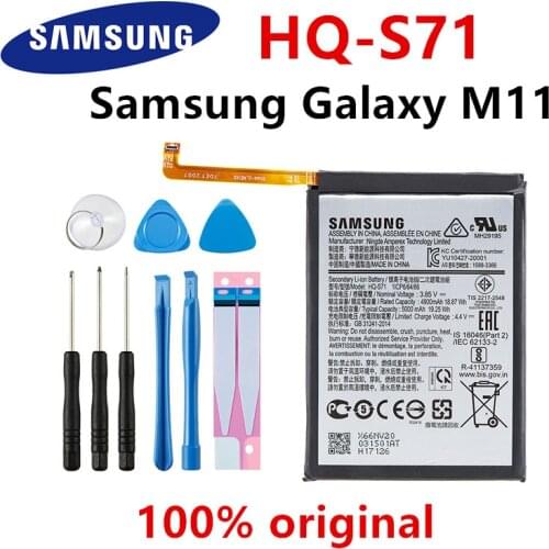 SAMSUNG 100% Orginal HQ-S71 5000mAh High Quality Replacement Battery For Samsung Galaxy M11 Mobile phone Batteries+Tools