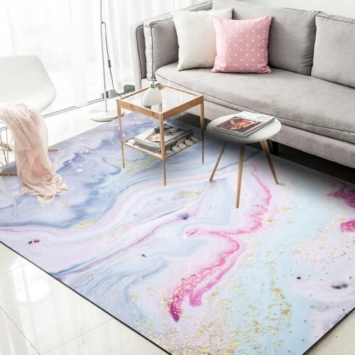 Nordic modern rugs abstract marble light pink gold Carpet kids bedroom living room kitchen bedside parlor sofa carpet door mat