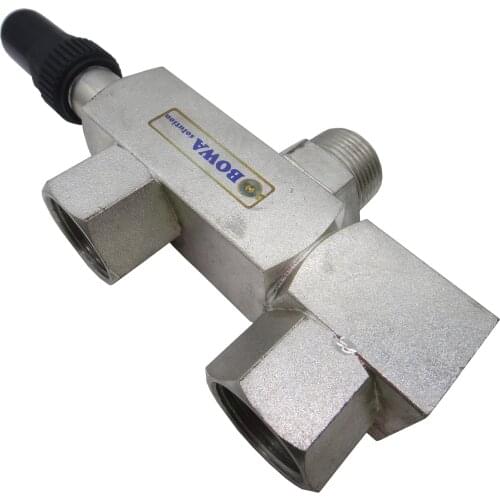 Three-way valve allows a pressure relief device to be replaced in-situ, without removing the system refrigerant charge