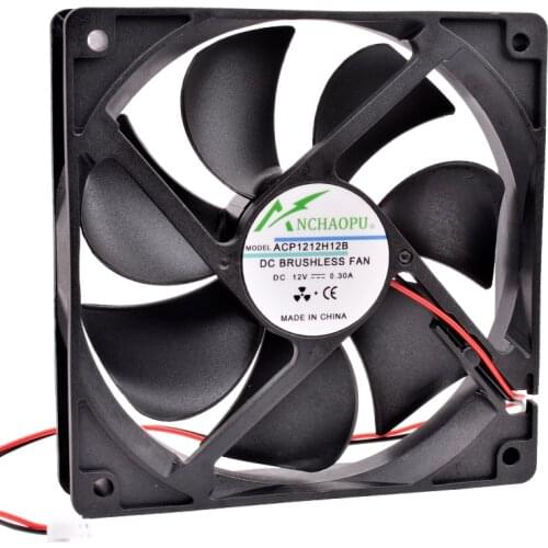 ANCHAOPU 12cm 12025 120mm fan 120x120x25mm DC12V 0.12A 0.30A double ball quiet high air volume power cooling fan