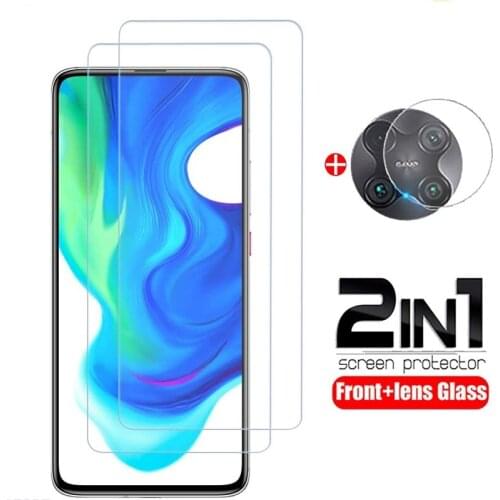 2-in-1 Camera +Tempered Glass For Xiaomi Poco X3 NFC/X3 Screen Protector Glass On Xiaomi Pocophone F2 M2 Pro protective Glass