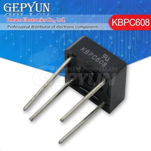 10pcs free shipping KBPC608 800V 6A Diode bridge rectifier