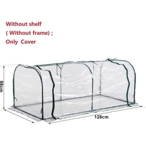 120X60X50CM Transparent PVC Tunnel Greenhouse Grow House (Bracket Not Included) Waterproof Anti-UV Gardening Protect Plants