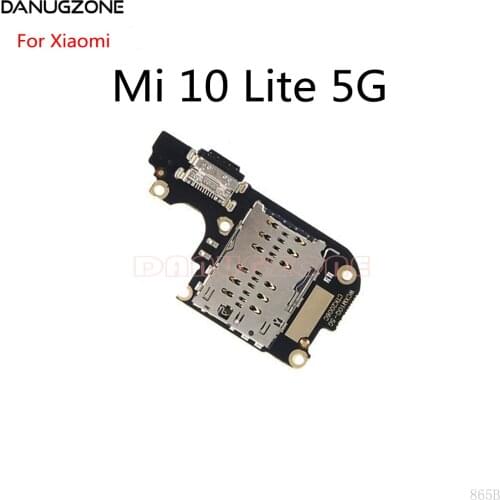 30PCS/Lot For Xiaomi Mi 10 Lite 5G USB Charging Dock Port Socket Jack Connector Charge Board SIM Card Tray Slot Flex Cable