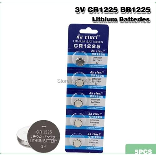 5pcs 3v Volt Lithium CR1225 Battery LM1225 BR1225 ECR1225 KCR1225 Watch Toys Calculators Button Coin Cells Battery
