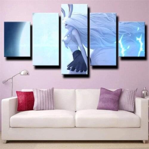 5 Piece Wall Art Canvas Anime Manga Bunny Girl Figure Posters And Pictures Modern Decor Bedroom The Wall Decoration Paintings