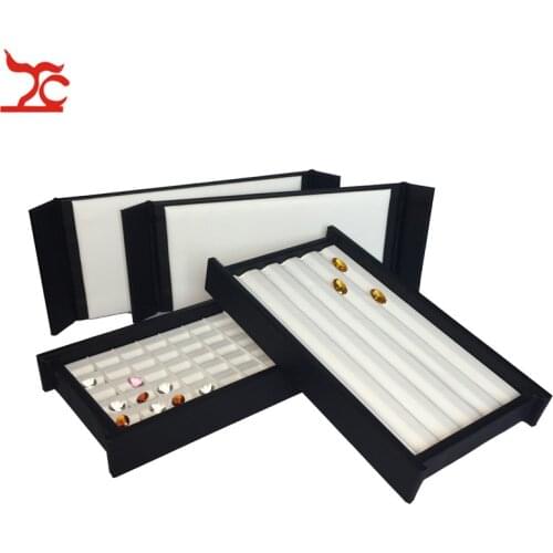 Mute Magnet Cover Superior Leather Diamond Display Box Mini Gemstone Storage Case Jewelry Holder Organizer Travel Tray Stone Box