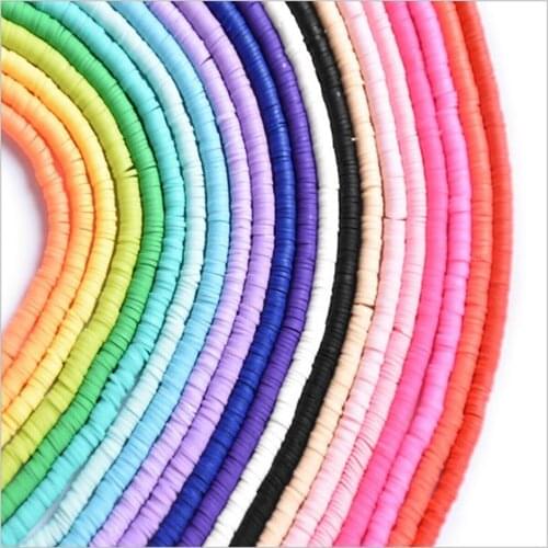 4/6/8mm 400pcs/lot DIY Jewelry Findings Polymer Clay Beads Rubber Spacer Beads For Boho Jewelry Making Bracelet Accessory