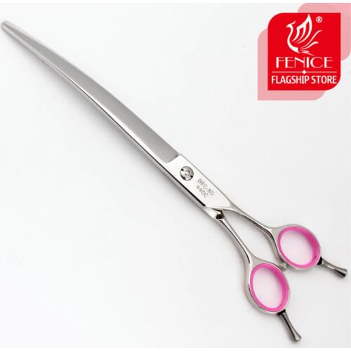 Fenice 8.0/7.5 inch Pet Grooming Scissors Dogs Hair Cutting Shear for Dog Grooming Curved Scissor JP440C