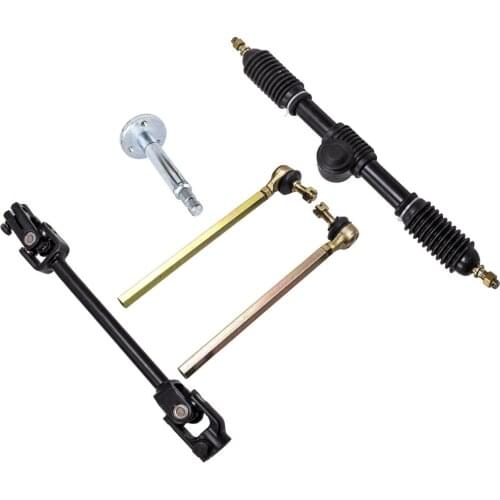 Steering Wheel Part Assembly Kit for 110cc Go Kart Tie Rod,Rack,Adjustable Shaft