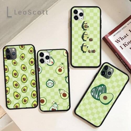 Cute cartoon Avocado Phone Case for iPhone 11 12 mini pro XS MAX 8 7 6 6S Plus X 5S SE 2020 XR