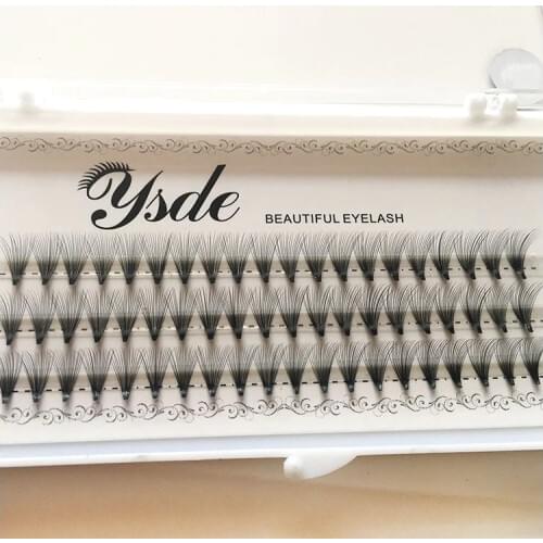 NEW 8-13mm 60 bundles/Set Natural C Curl 6/10/20D Black 0.07mm fiber Lash False Eyelashes Extension Beauty Tips Big eye tools