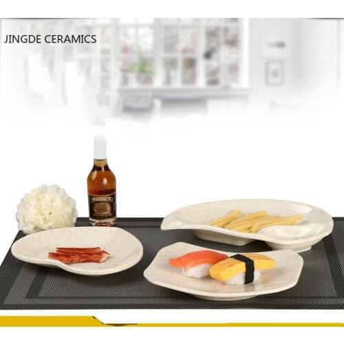 Chinese Style Plastic Plate Snack Dessert Nut Fruit Refreshments Dishes Dip Soy Sauce Mustard Plates Home Kitchen Tableware