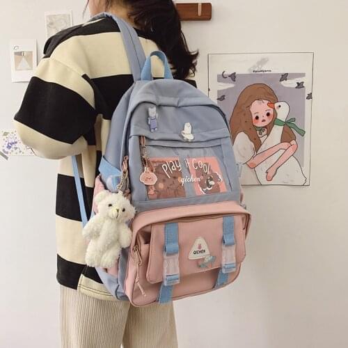 Womens Backpack for high quality junior high school student school bag 2021 female book backpacks Teenager Girls Laptop daypack