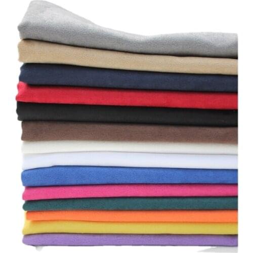 Width 59'' Solid Color Simple Comfortable Soft Suede Fabric By The Half Yard For Sofa Pillow Clothing Material