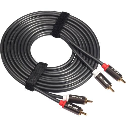 RCA Stereo Cable 2RCA Male to 2RCA Male Stereo Audio Cable for Home Theater HDTV Amplifiers Hi-Fi Systems