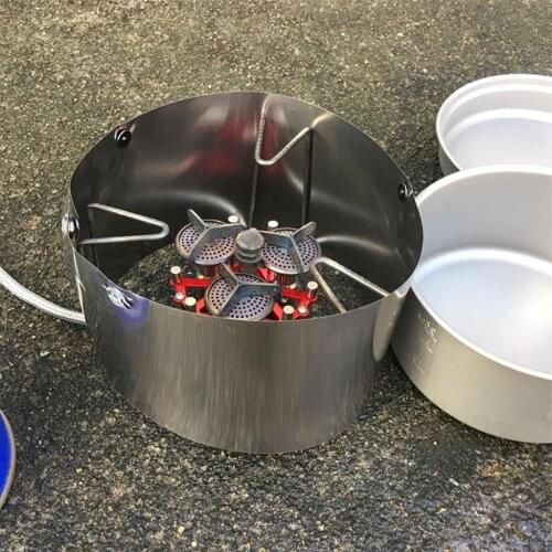 MagiDeal Windproof Camping Gas Cooker Stove Windshield Picnic Outdoor Wind Screen for Camping Picnic BBQ Garden Party