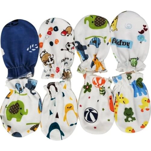 10 Pairs New Born Baby Gloves for Newborns Pack Cute Baby Knitting Infant Mitten Cotton Anti Scratching Protect Face Baby Glove