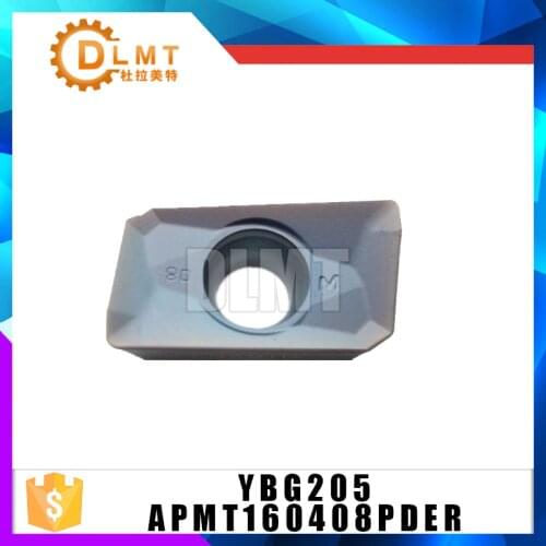 10PCS/SET APMT160408PDER Cutting tools Milling insert YBG205 Carbide Insert Cemented Carbide
