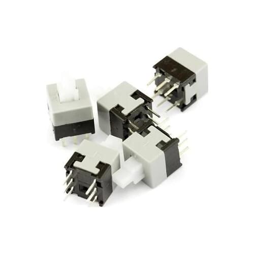 100Pcs 8.5*8.5mm Double Row Self-Locking Switch/Push button switch/key switch 6Pin