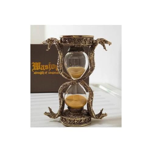 15min Retro snake shape metal Hourglass timer Creative Home Living room Decoration Birthday Christmas Gift for boyfriend