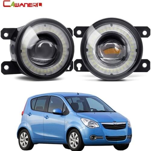2 X Car LED Fog Light Assembly Angel Eye Daytime Running Light DRL 30W 8000LM 12V For Opel Agila (B) (H08) Hatchback 2008-2015