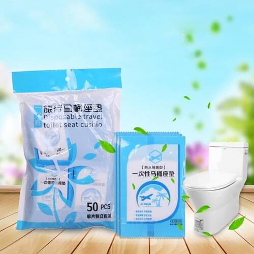 50Pcs/Set Toilet Mat Widely Applied Hygienic Easy to Change Disposable Toilet Seat Cover Mat Toilet Seat Pad for Home