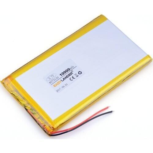 8573130 3.7V 10000mAh Lithium Polymer LiPo 3.7v 10ah Rechargeable Battery 2a For power bank pad dvd GPS tablet pc laptop 8873130