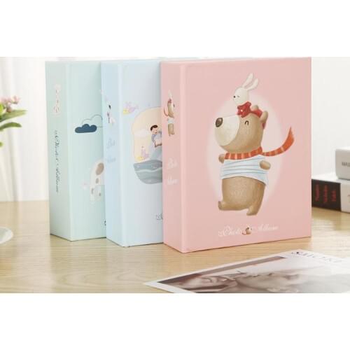 1PCS 100 Sheets Cartoon Photo Album 6 inch Scrapbook Kids Birthday Memory Book Storage Family Wedding Child Album Random Send