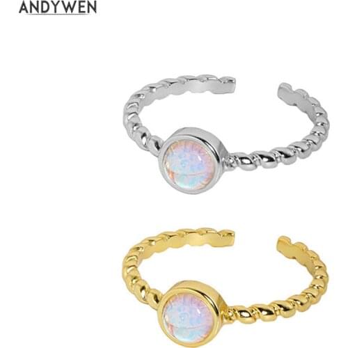 ANDYWEN 925 Sterling Silver Gold Purple Zircon CZ Ovals Screw Resizable Rings Women Luxury Jewelry Adjustable Jewels Gift