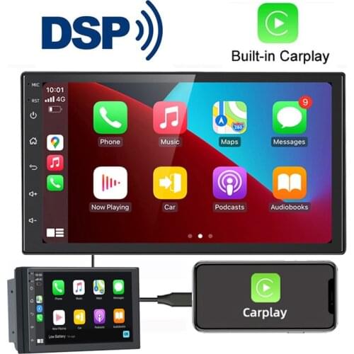 2din AHD Carplay Android 10 Car Radio AM FM 2.5D 7'' Maltimedia Stereo DSP & RDS 2GB + 32GB Car DVD Player For Android / IOS