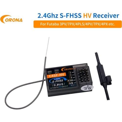 Corona RC C4SF-HV 2.4GHz Futaba FHSS/S-FHSS Compatible Receiver SBUS for 3PV 4PLS 7PX 4PX