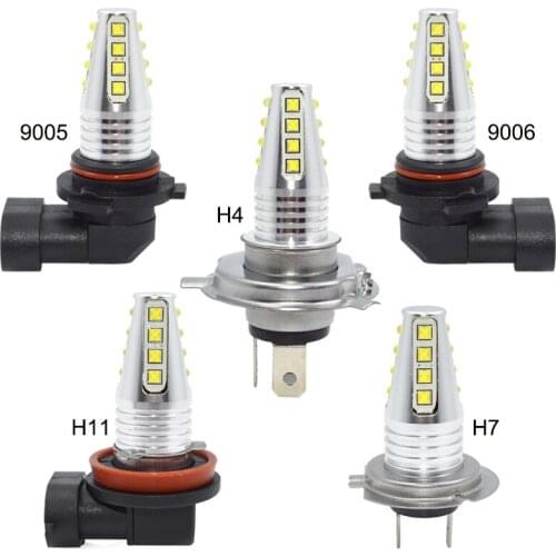 Car LED fog lights h7 h11 hb4/9006 hb3/9005 White 6000K LED Car Fog Lamp daytime running bulb car-styling