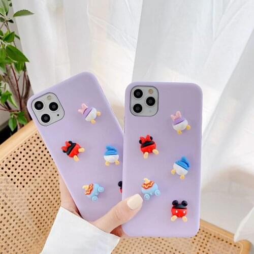 Super cute 3D Mouse duck Back view soft silicon phone case for Samsung Galaxy S9 S10 S20 Plus A50 A70 S A51 M10 back cover coque