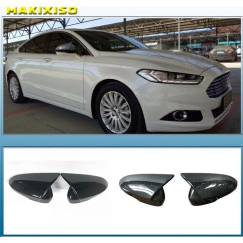Black Side Wing Mirror Caps For FORD MONDEO MK5 2014-2019 MKV 5 Covers 2015 2016 2017 2018