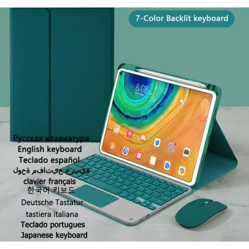 Magic Keyboard for Huawei Matepad 10 4 Keyboard Case for Huawei MatePad 10 4 Honor V6 Russian Spanish Touchpad Keyboard Cover