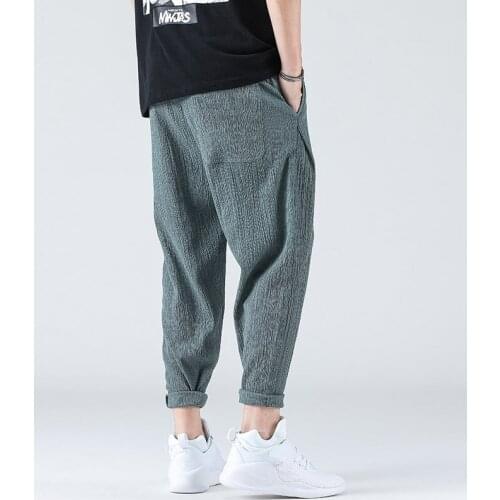 Summer Pleated Mens Trousers Korean Lightweight Loose Breathable Casual Pants Stretch Sports Trend Mens Clothes 5xl