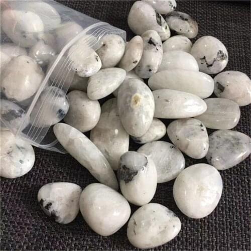Natural Gray moonstone Quartz tumbled stones Crystal gravel Minerals and Stones Rough Gemstone Specimen