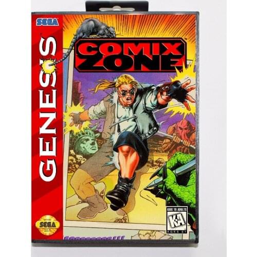 New Arrival Comix Zone Game Cartridge 16 bit MD Game Card With Retail Box For Sega Mega Drive For Genesis