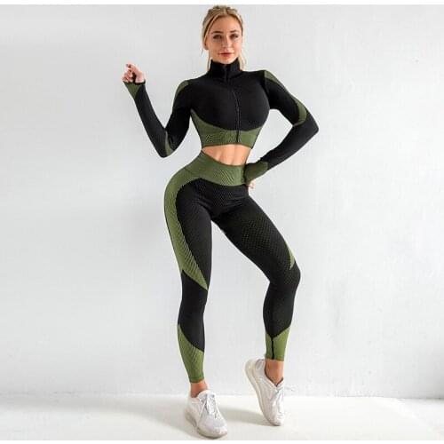 New yoga bra suits Women yoga set gym clothing Female Sport fitness suit Running Clothes yoga top+ Leggings women Seamless gym